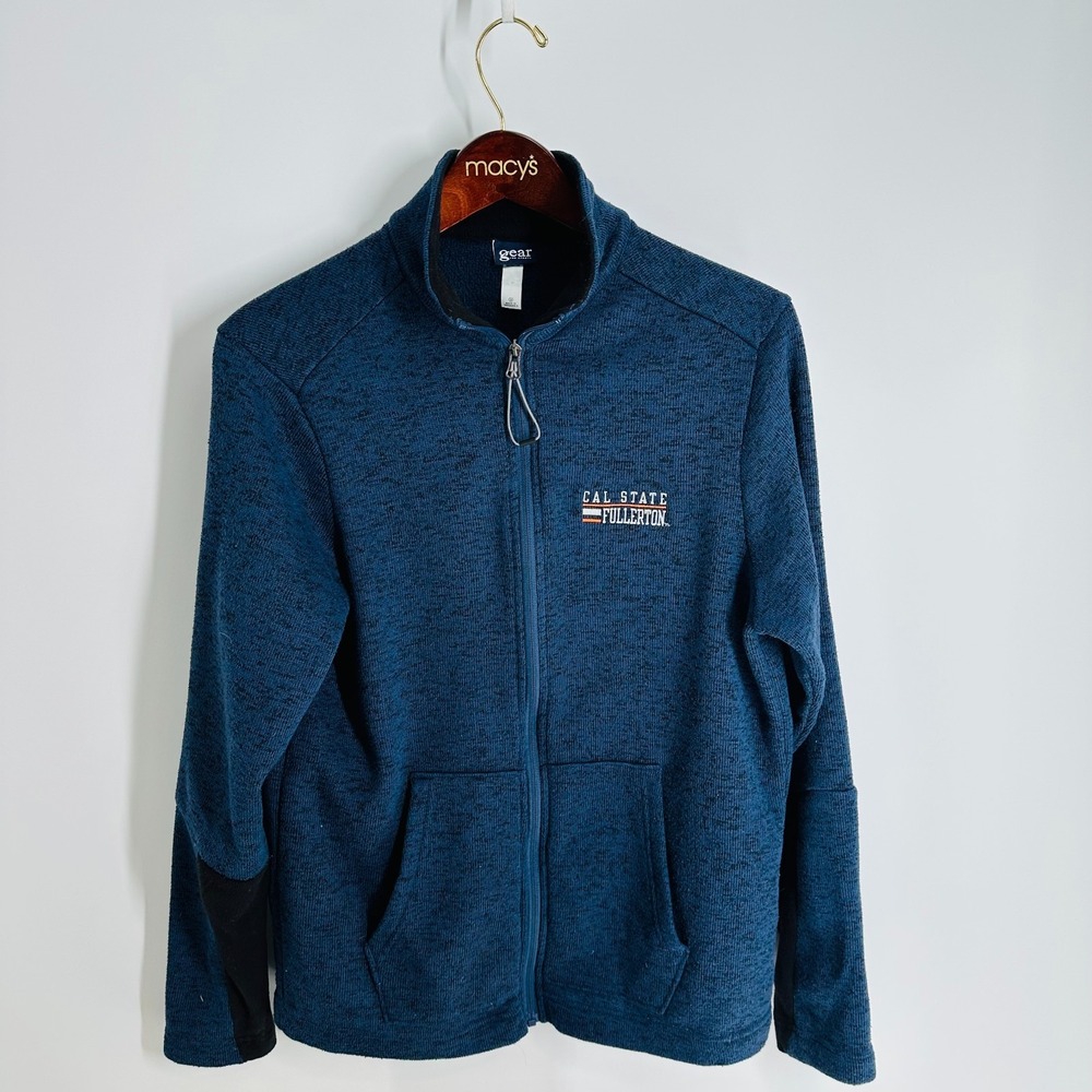 Gear For Sports Cal State University Fullerton Track Jacket Heather Blue Size S